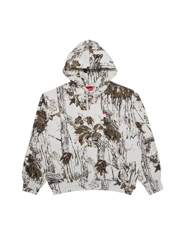 Толстовка Supreme Small Box Hooded 'Snow Camo' — изображение 1 из 2, белый