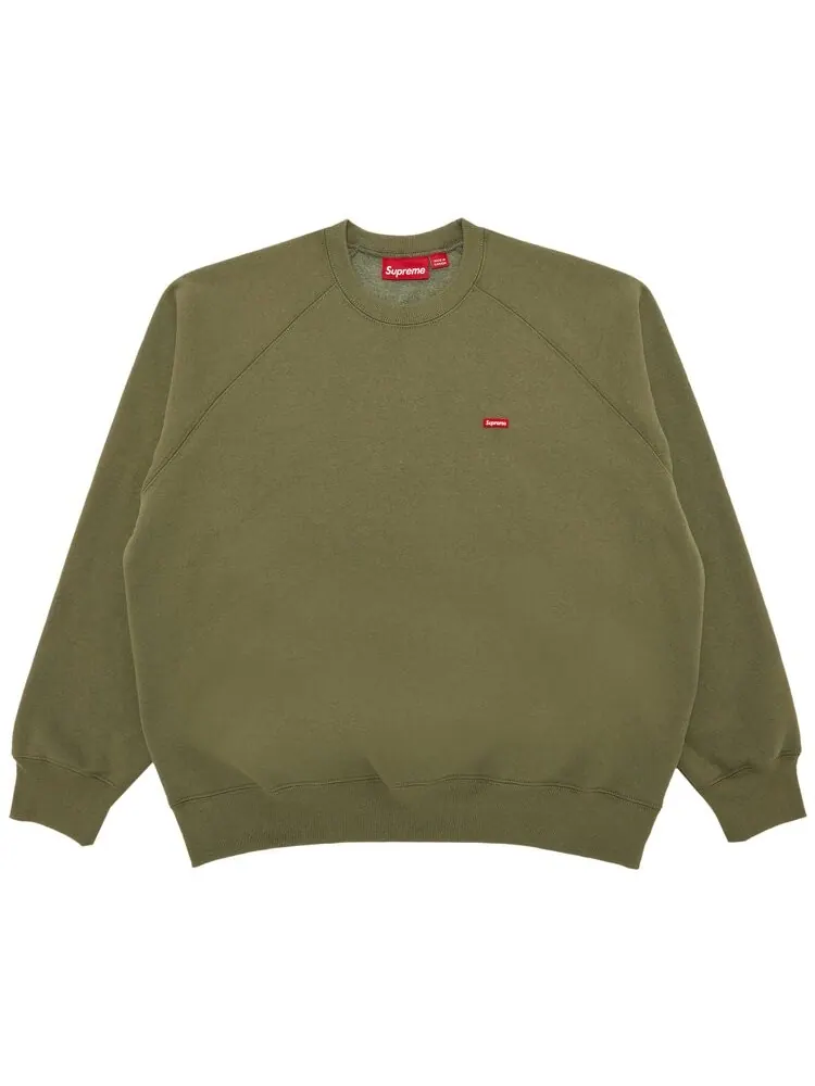 Толстовка Supreme Small Box Raglan Crewneck — изображение 1 из 2, зеленый