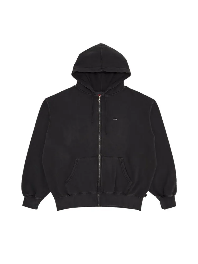 Толстовка Supreme Overdyed Small Box Zip Up Hooded Sweatshirt — изображение 1 из 2, черный