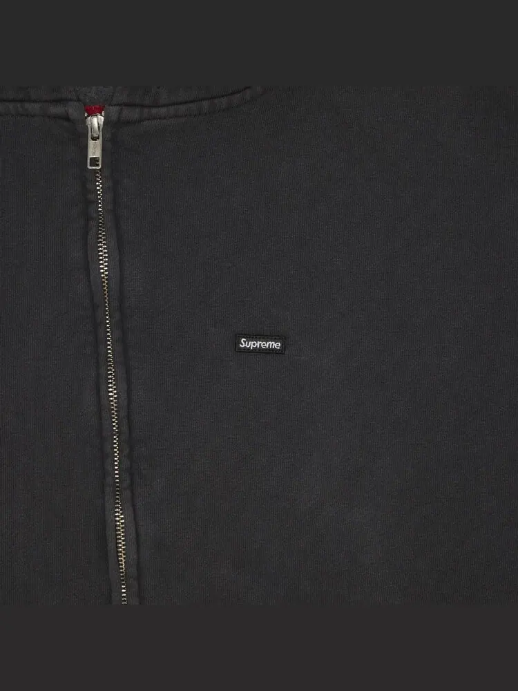 Толстовка Supreme Overdyed Small Box Zip Up Hooded Sweatshirt — изображение 2 из 2, черный