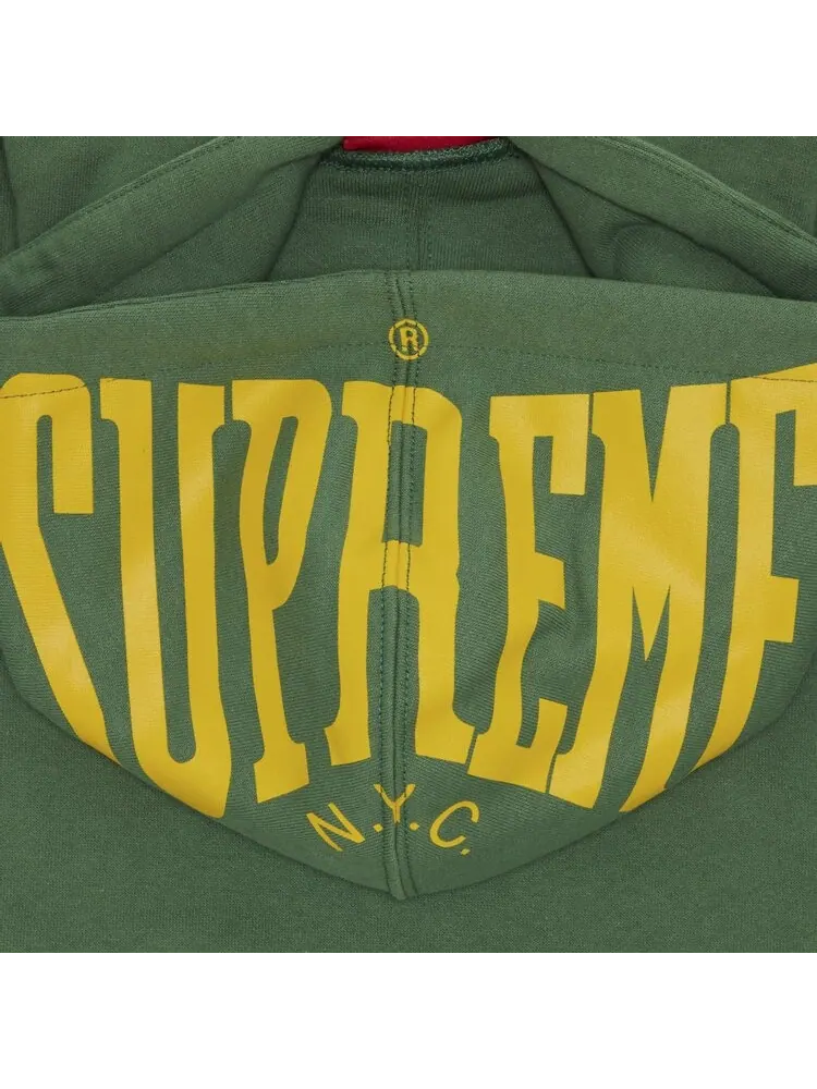 Толстовка Supreme Warm Up Hooded Sweatshirt — изображение 3 из 3, зеленый