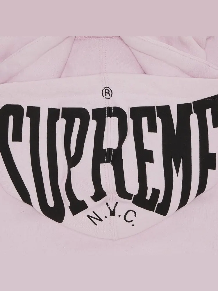 Толстовка Supreme Warm Up Hooded Sweatshirt — изображение 3 из 3, розовый