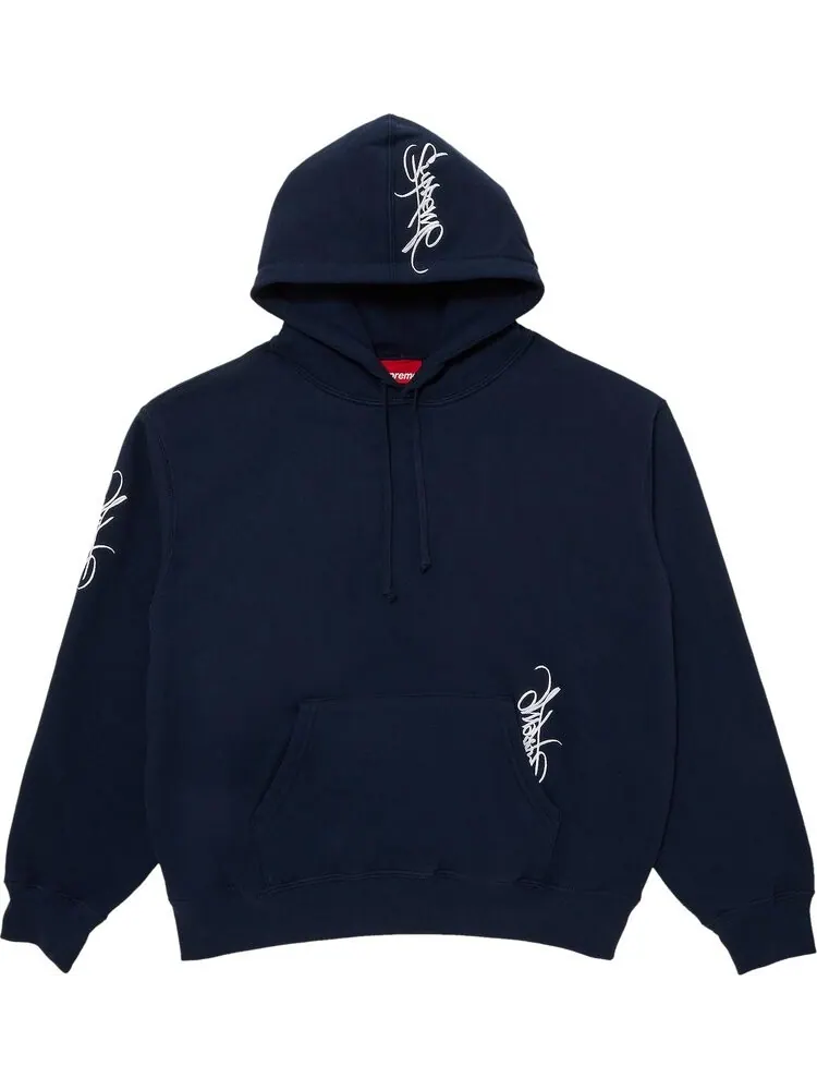 Толстовка Supreme Tag Hooded 'Navy' — изображение 1 из 3, синий