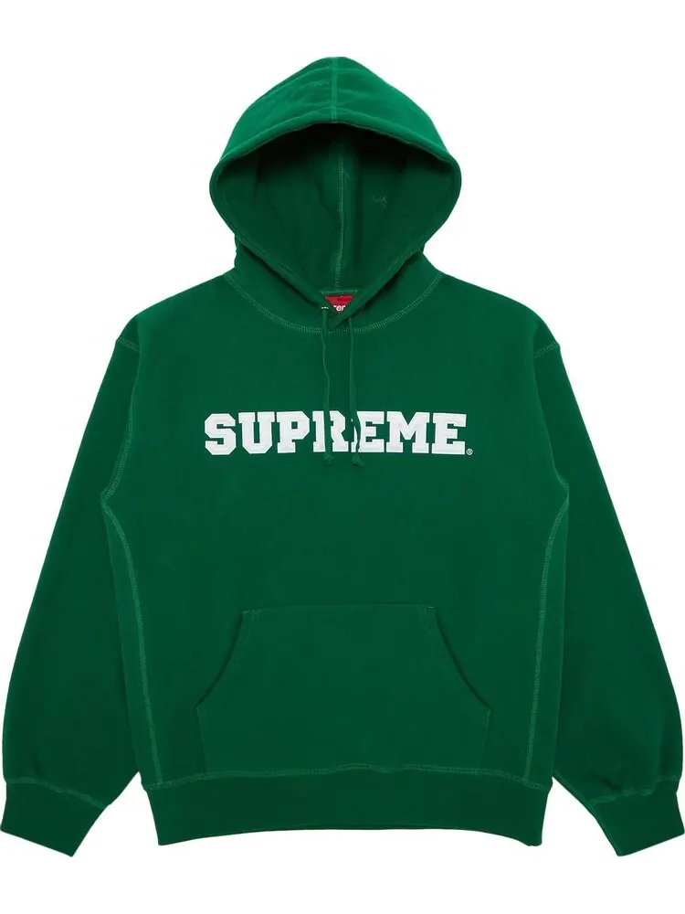 Толстовка Supreme Collegiate Hooded 'Dark Green' — изображение 1 из 2, зеленый