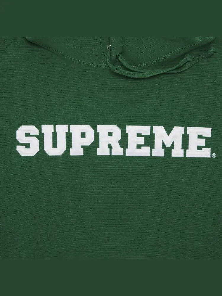 Толстовка Supreme Collegiate Hooded 'Dark Green' — изображение 2 из 2, зеленый