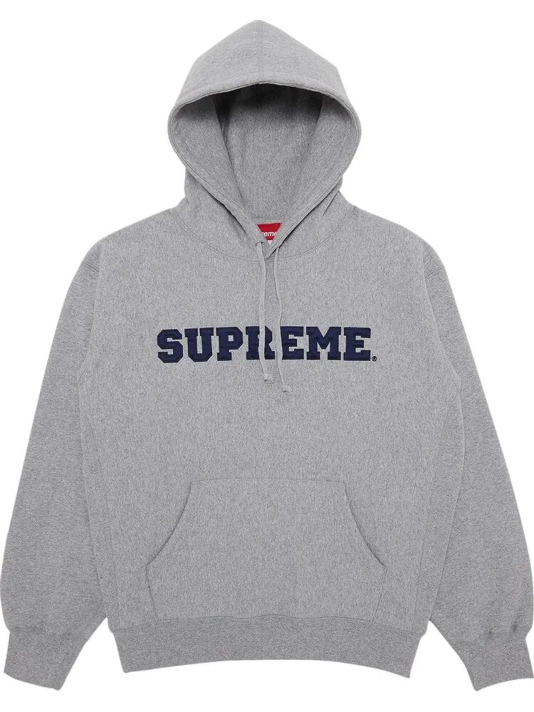 Толстовка Supreme Collegiate Hooded 'Heather Grey' — изображение 1 из 2, серый