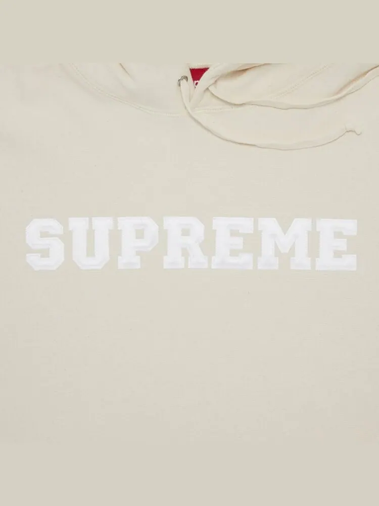 Толстовка Supreme Collegiate Hooded 'Natural' — изображение 2 из 2, белый