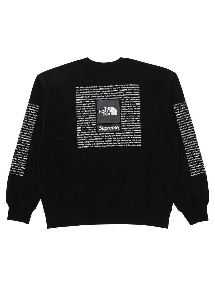 Толстовка Supreme x The North Face Crewneck — изображение 2 из 3, черный