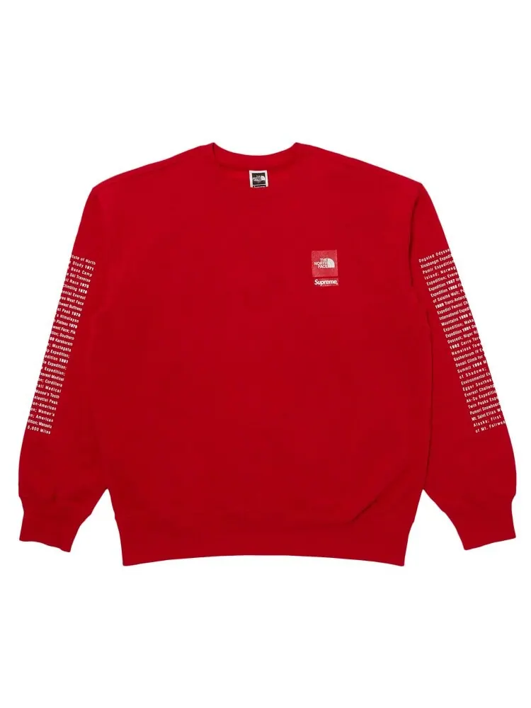 Толстовка Supreme x The North Face Crewneck — изображение 1 из 3, красный