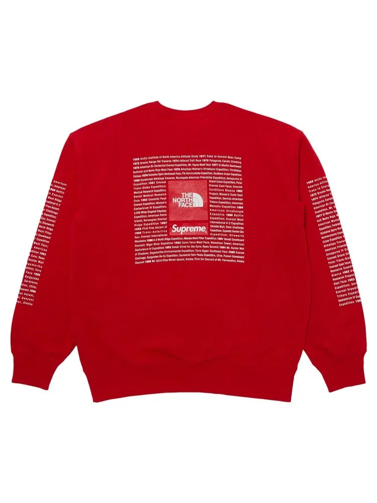 Толстовка Supreme x The North Face Crewneck — изображение 2 из 3, красный
