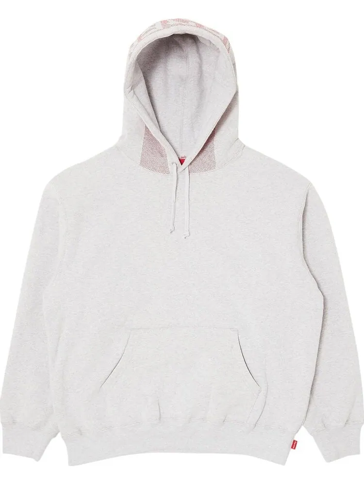 Толстовка Supreme Jacquard Stripe Hooded 'Ash Grey' — изображение 1 из 3, серый