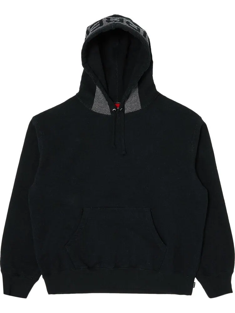 Толстовка Supreme Jacquard Stripe Hooded 'Black' — изображение 1 из 3, черный