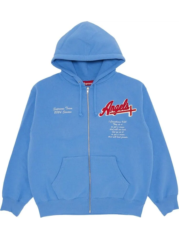 Толстовка Supreme Salvation Zip Up Hooded 'Light Blue' — изображение 1 из 3, синий