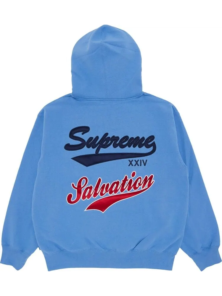 Толстовка Supreme Salvation Zip Up Hooded 'Light Blue' — изображение 2 из 3, синий