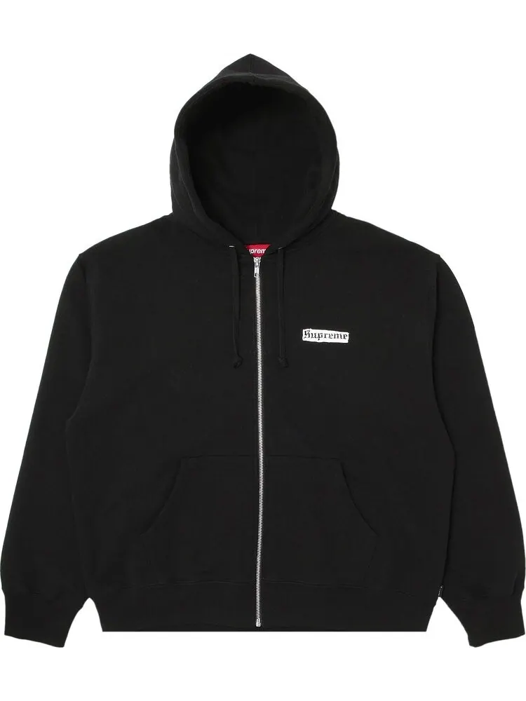 Толстовка Supreme Spread Zip Up Hooded 'Black' — изображение 1 из 3, черный