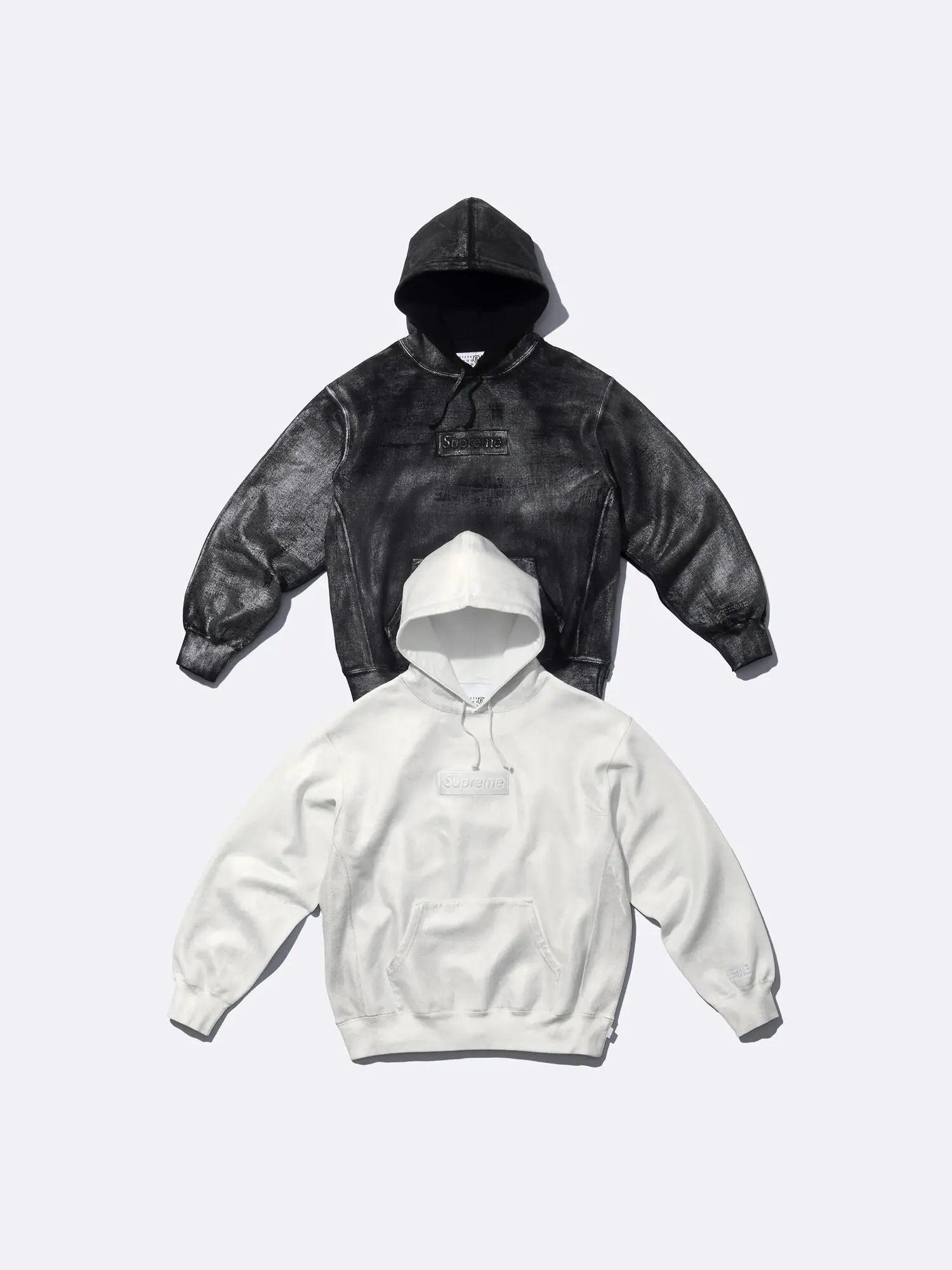 Толстовка Supreme x MM6 Maison Margiela Foil Box Logo белая — изображение 5 из 5, белый
