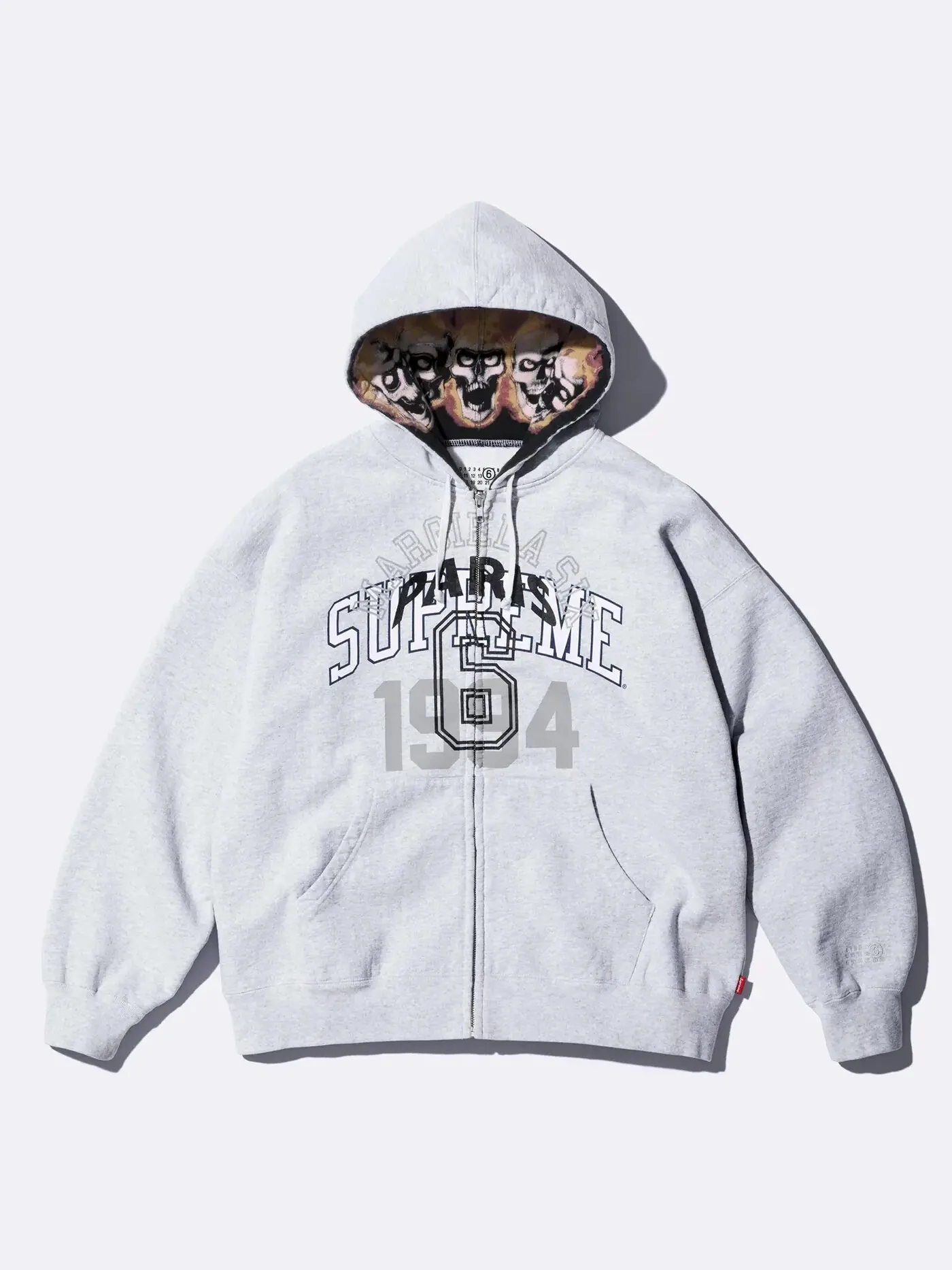 Толстовка Supreme x MM6 Maison Margiela Zip Up — изображение 1 из 2, серый