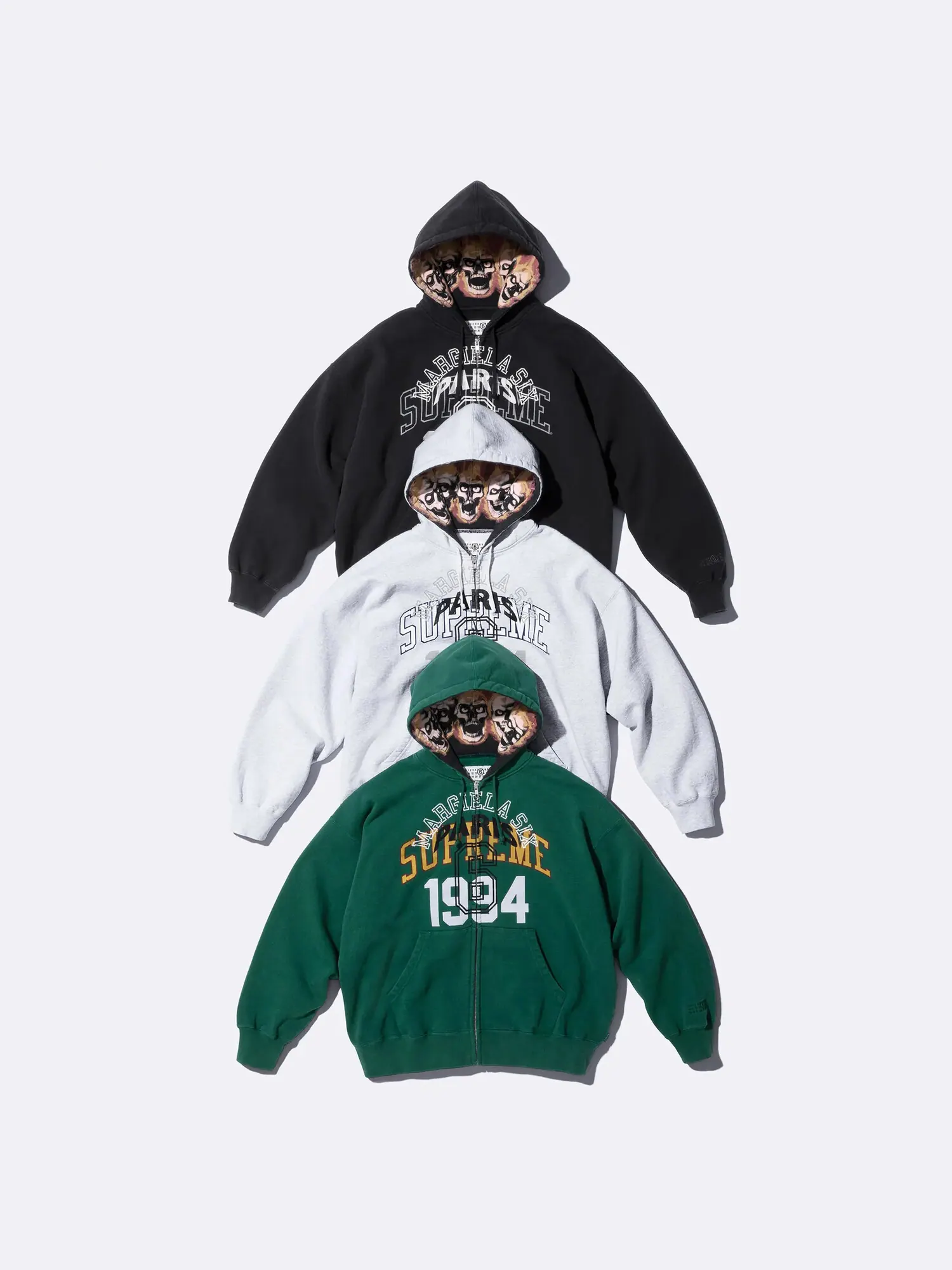 Толстовка Supreme x MM6 Maison Margiela Zip Up — изображение 2 из 2, серый