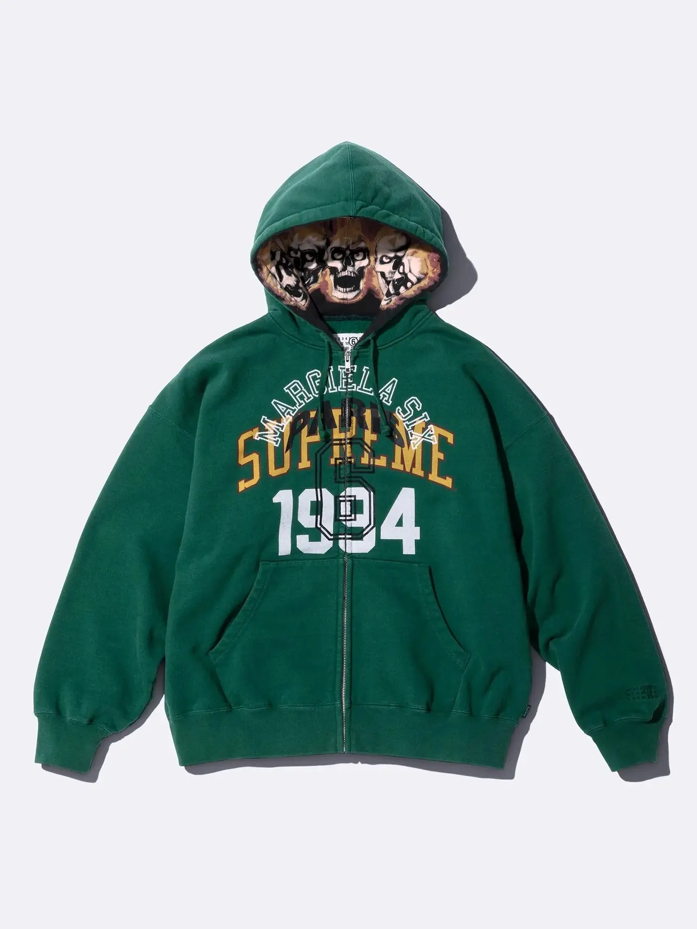 Толстовка Supreme x MM6 Maison Margiela Zip Up — изображение 1 из 3, зеленый