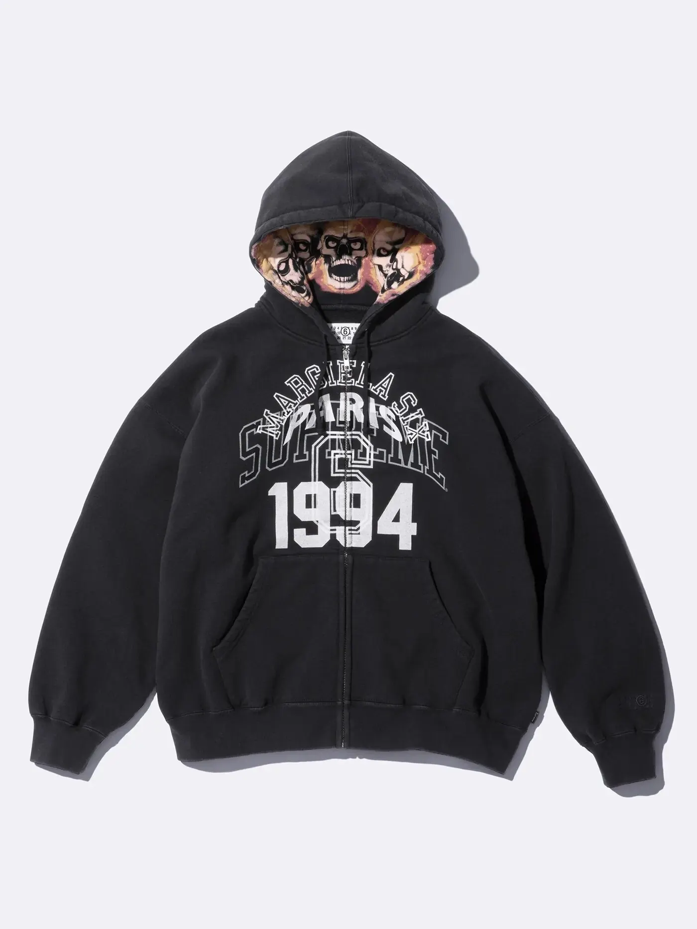 Толстовка Supreme x MM6 Maison Margiela Zip Up — изображение 1 из 2, черный