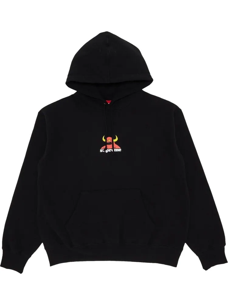 Толстовка Supreme x Toy Machine Hooded 'Black' — изображение 1 из 2, черный