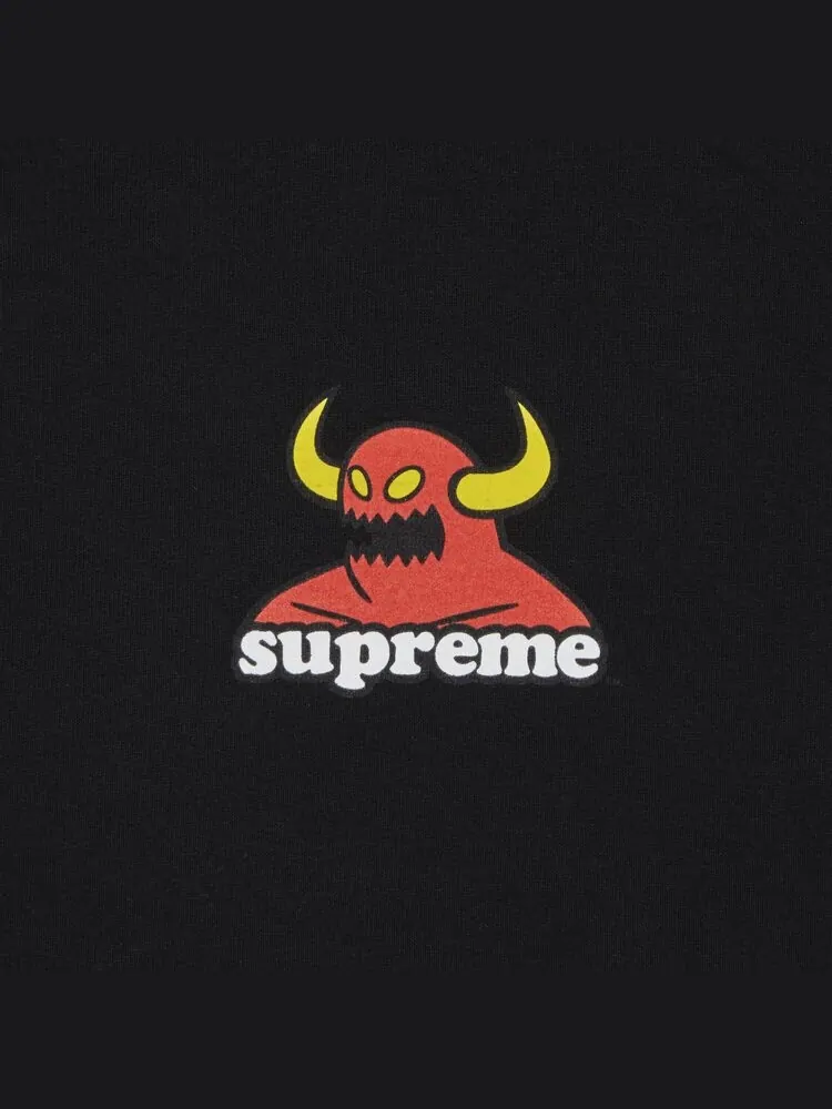 Толстовка Supreme x Toy Machine Hooded 'Black' — изображение 2 из 2, черный