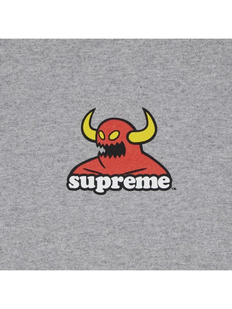 Толстовка Supreme x Toy Machine Hooded 'Heather Grey' — изображение 2 из 2, серый
