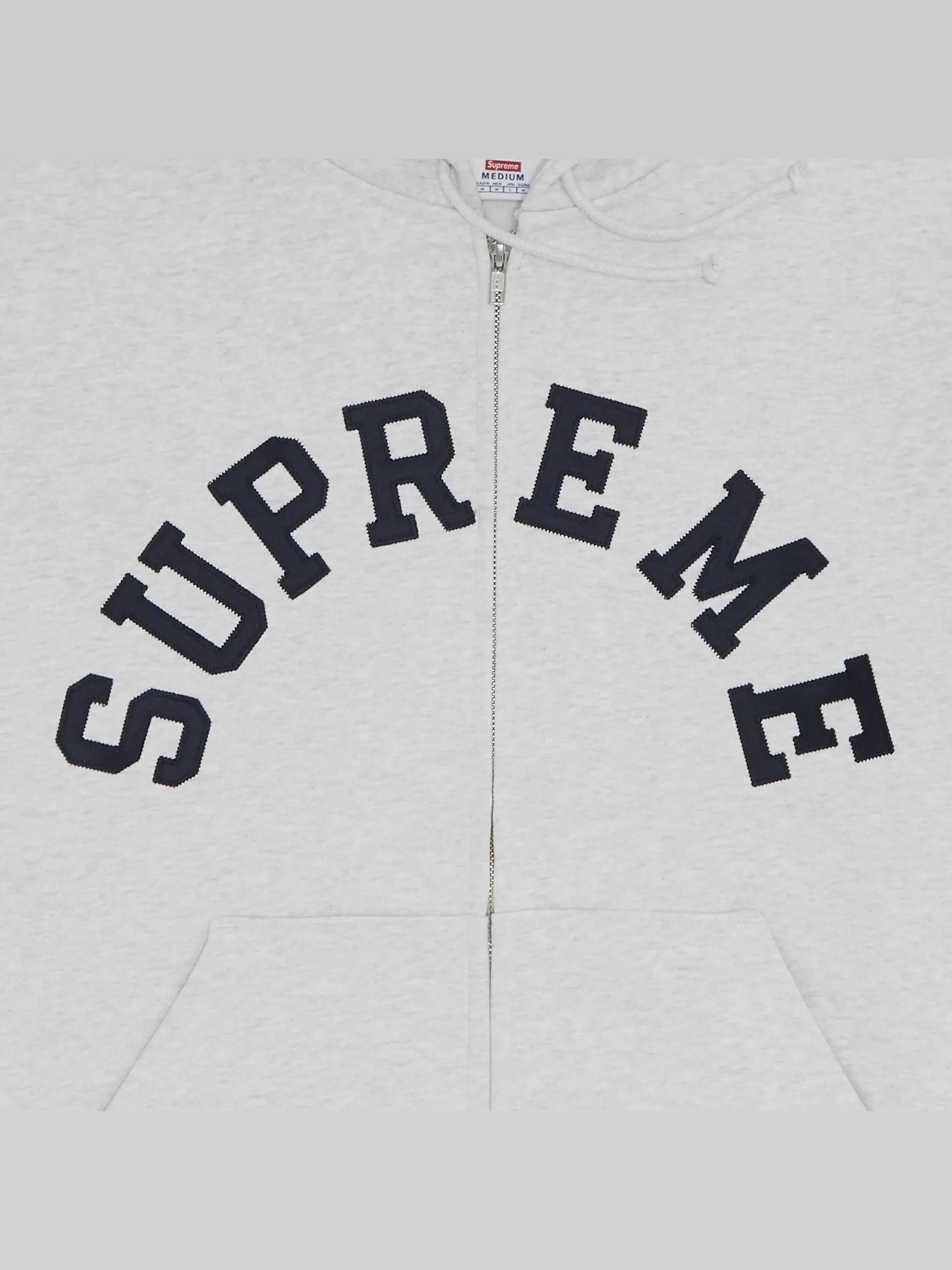 Толстовка Supreme x Champion Zip Up Hooded — изображение 2 из 2, серый
