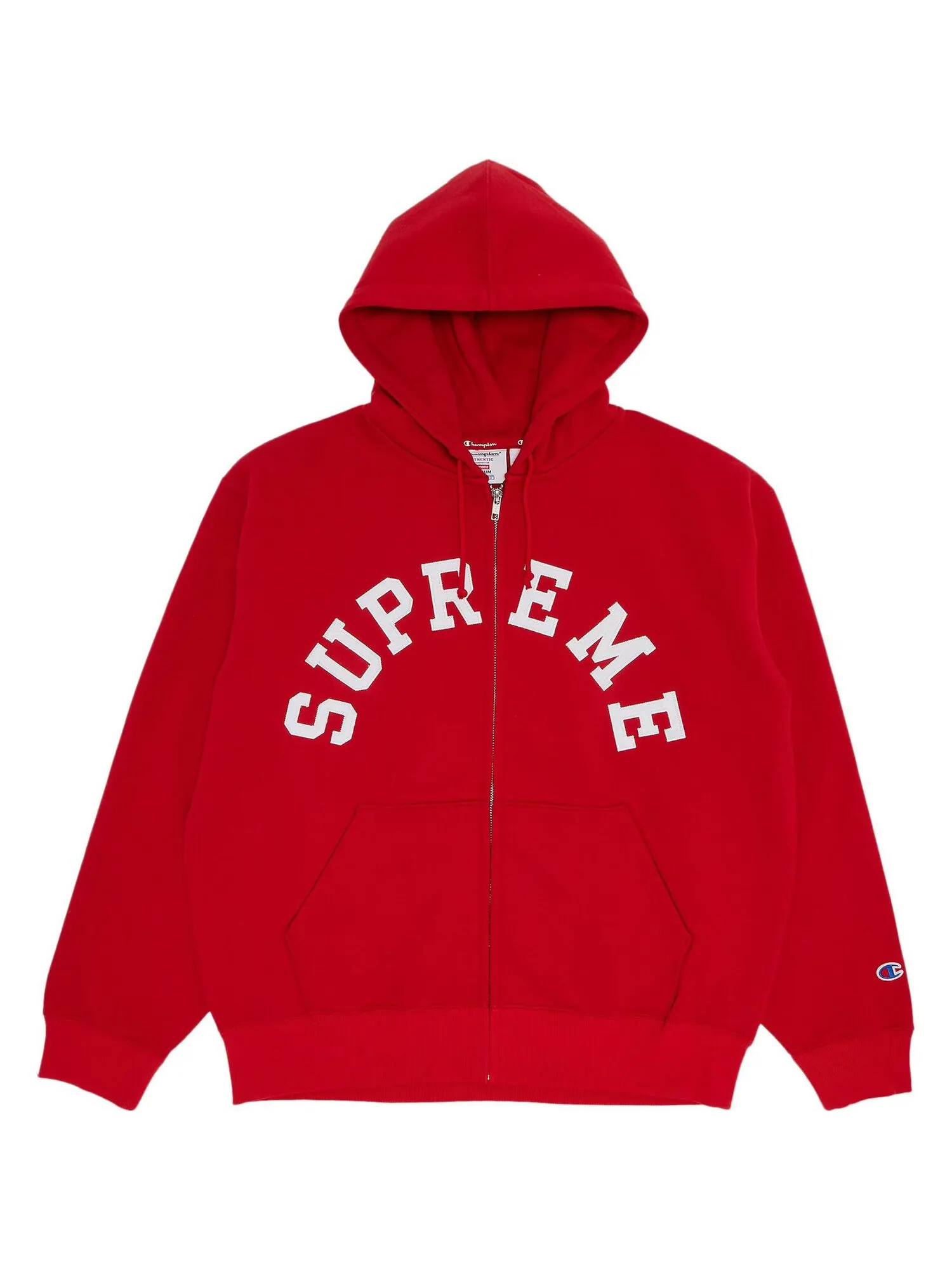 Толстовка Supreme x Champion Zip Up Hooded — изображение 1 из 2, красный