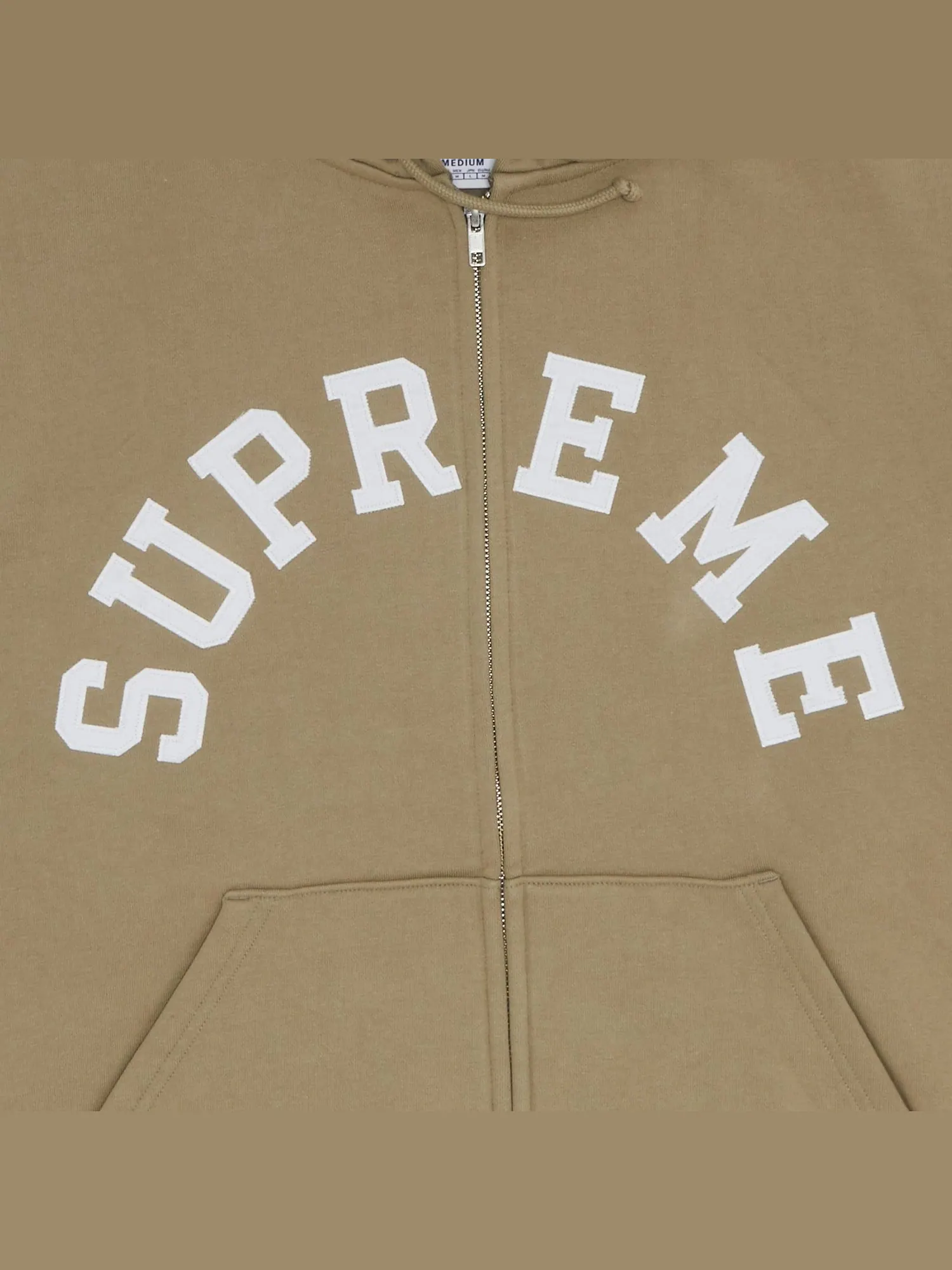 Толстовка Supreme x Champion Zip Up Hooded — изображение 2 из 2, бежевый