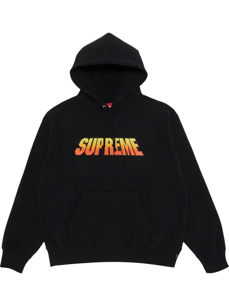 Толстовка Supreme Gradient Hooded 'Black' — изображение 1 из 2, черный