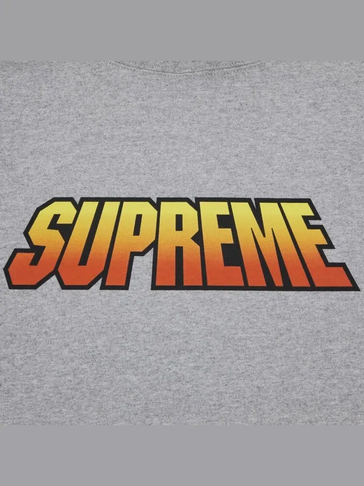 Толстовка Supreme Gradient Hooded 'Heather Grey' — изображение 2 из 2, серый