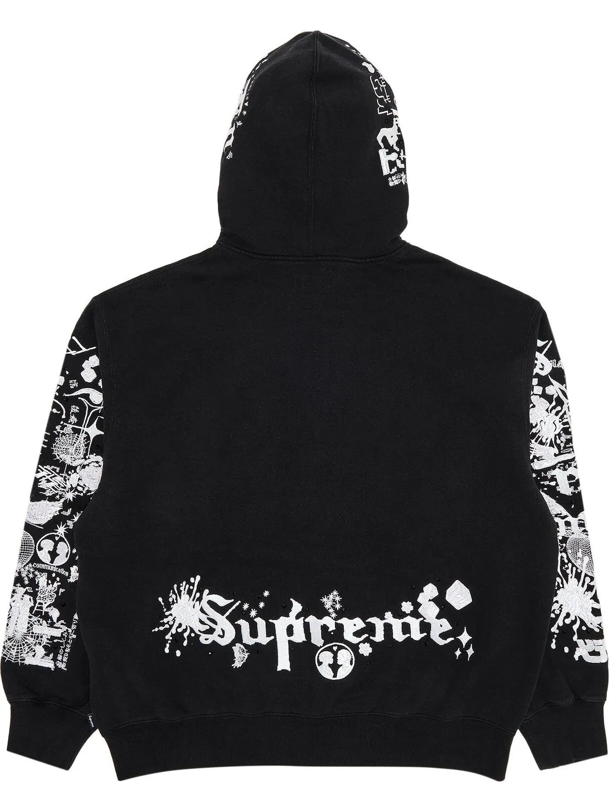 Толстовка Supreme AOI Zip Up Hooded — изображение 2 из 3, черный
