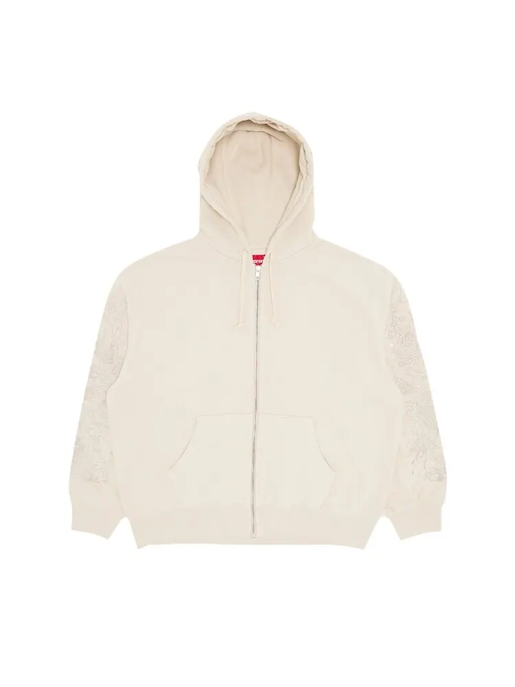 Толстовка Supreme AOI Zip Up Hooded Sweatshirt — изображение 1 из 3, бежевый