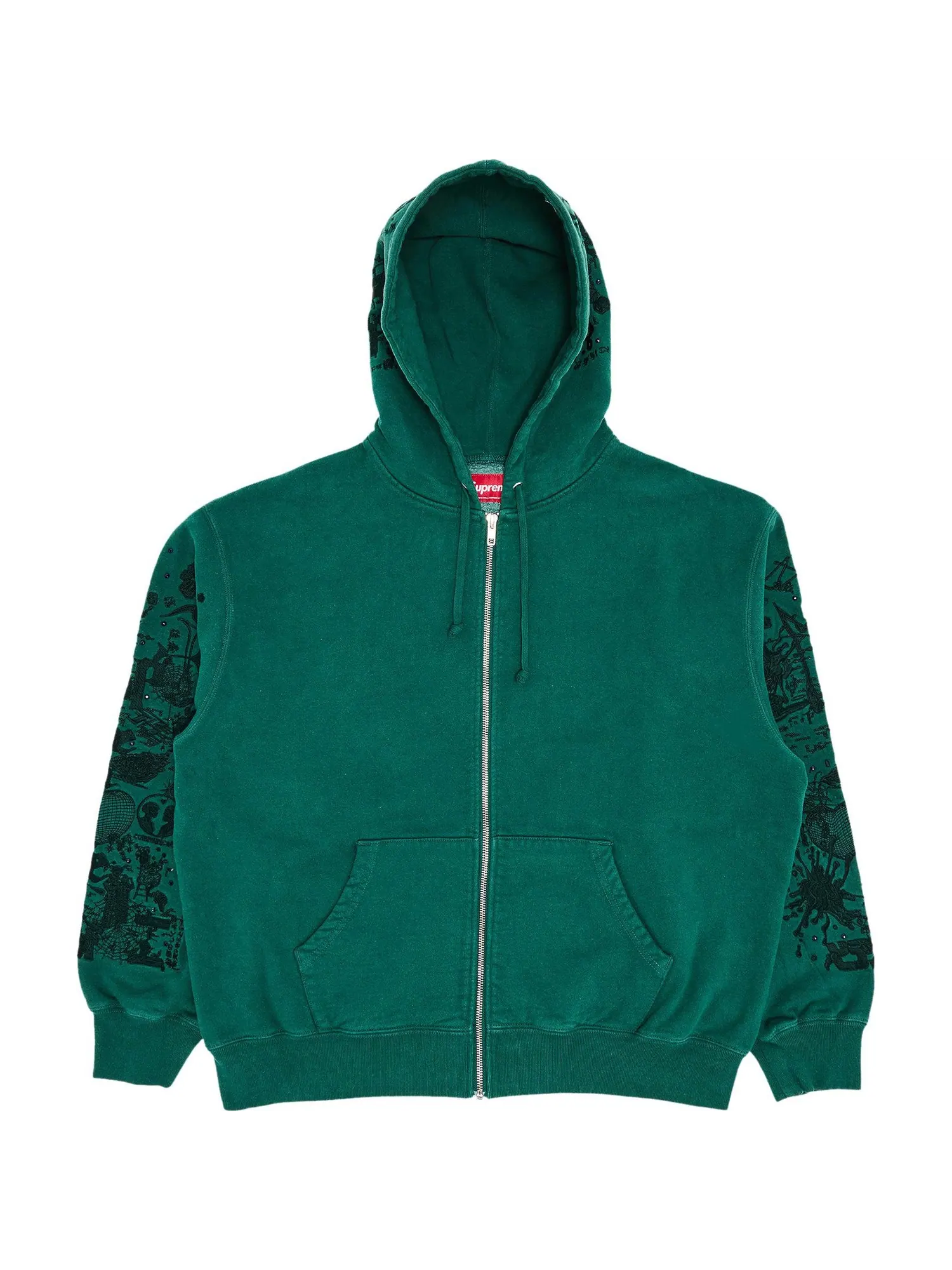 Толстовка Supreme AOI Zip Up Hooded — изображение 1 из 3, бирюзовый