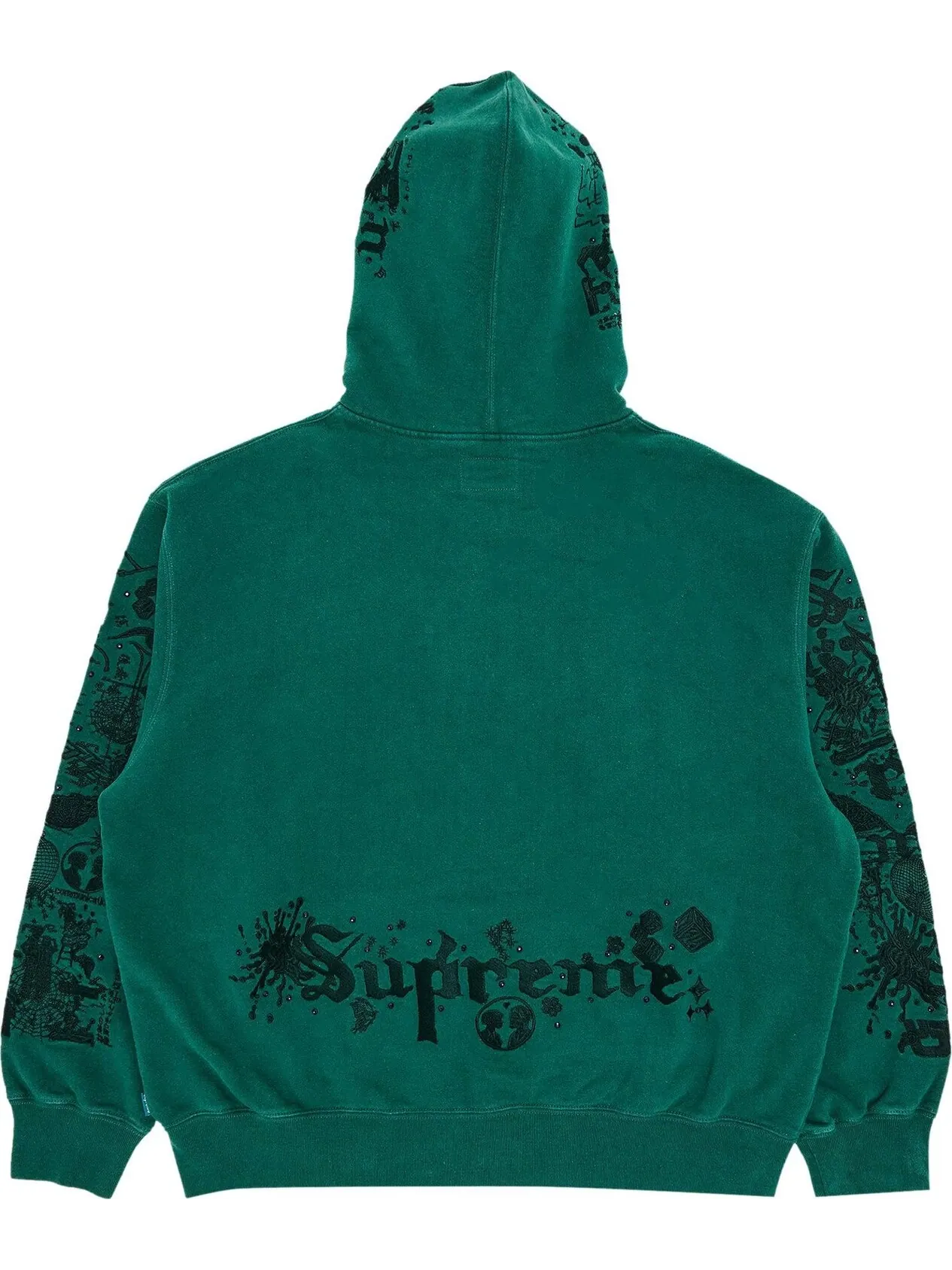 Толстовка Supreme AOI Zip Up Hooded — изображение 2 из 3, бирюзовый