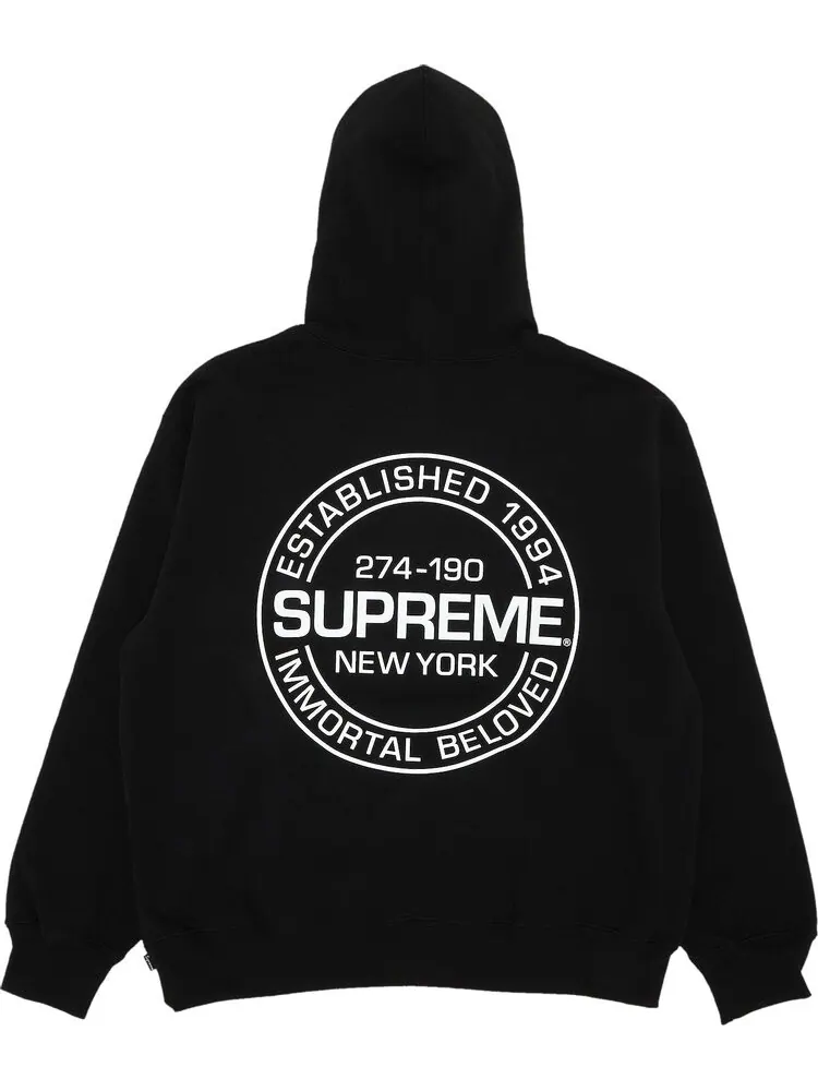 Толстовка Supreme Immortal Hooded 'Black' — изображение 2 из 3, черный
