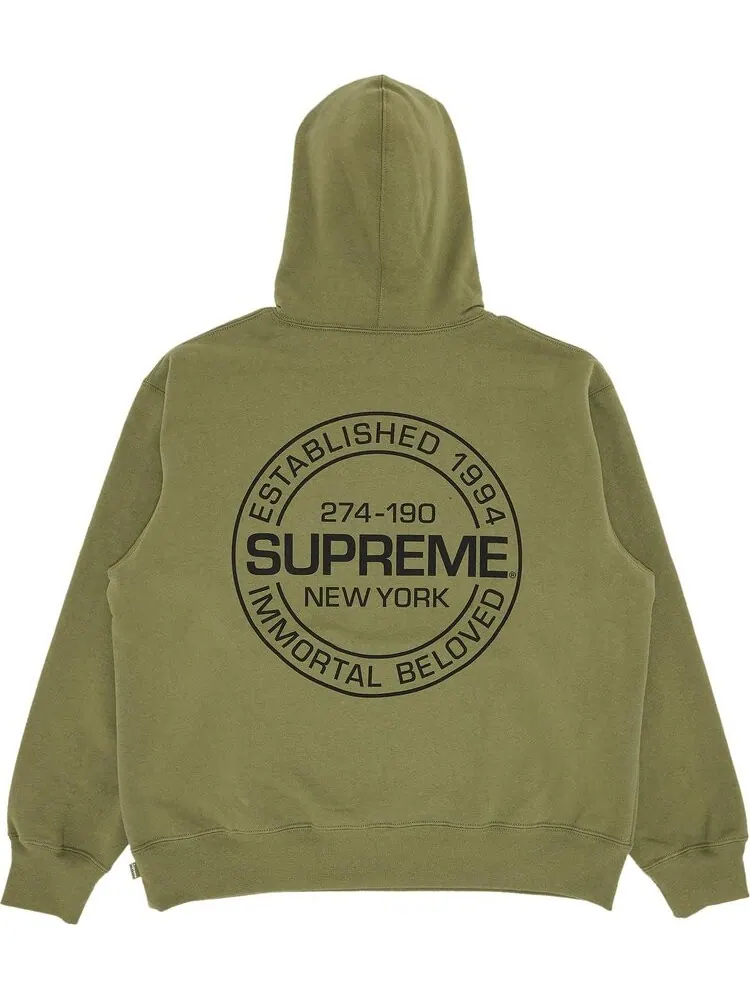 Толстовка Supreme Immortal Hooded 'Light Olive' — изображение 2 из 3, зеленый