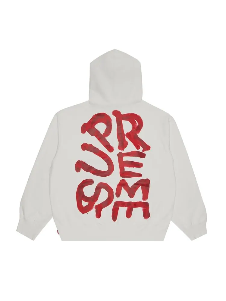 Толстовка Supreme Paint Hooded Sweatshirt — изображение 2 из 3, белый