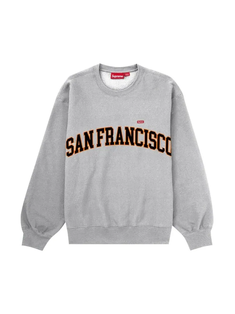 Толстовка Supreme Small Box Shop Crewneck - San Francisco — изображение 1 из 1, серый