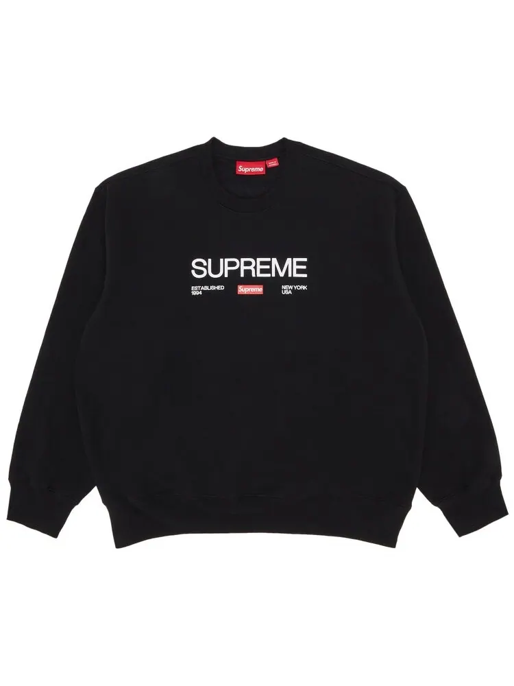 Толстовка Supreme Established Crewneck — изображение 1 из 2, черный