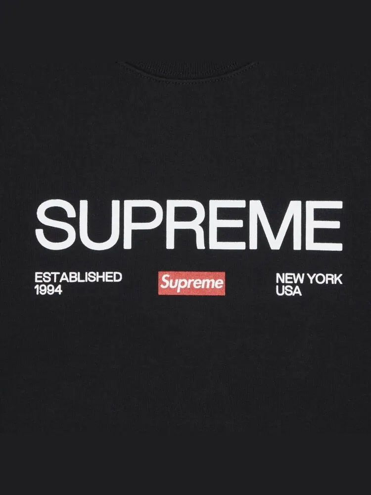 Толстовка Supreme Established Crewneck — изображение 2 из 2, черный