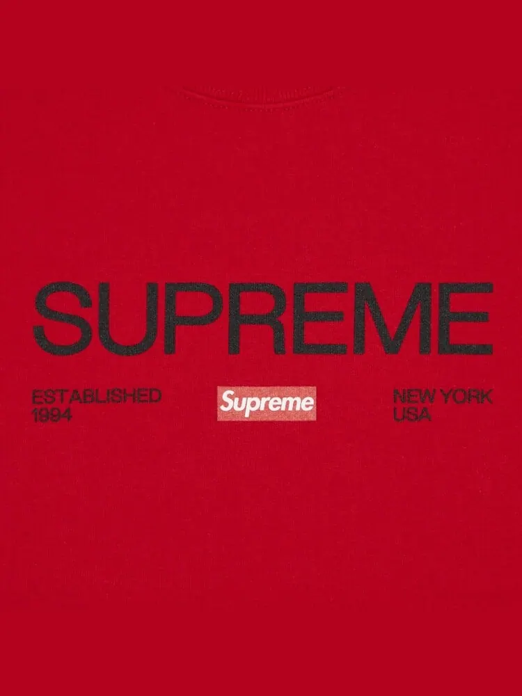 Толстовка Supreme Established Crewneck — изображение 2 из 2, красный