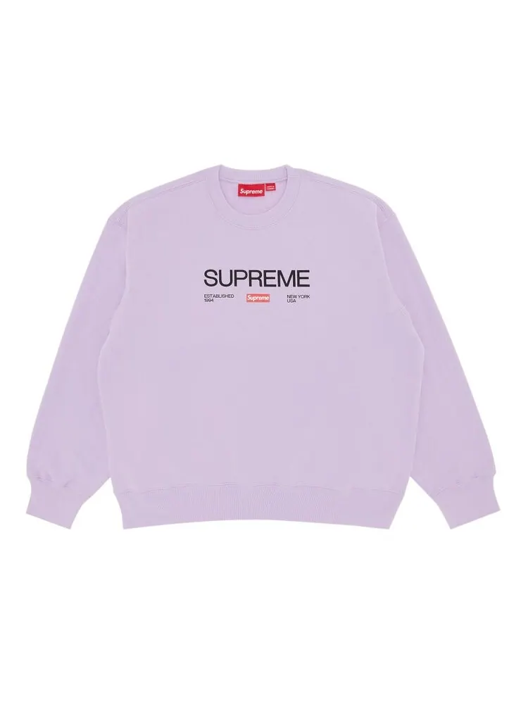 Толстовка Supreme Established Crewneck — изображение 1 из 2, фиолетовый