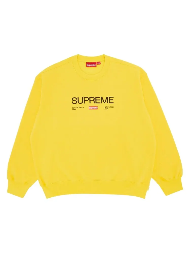 Толстовка Supreme Established Crewneck — изображение 1 из 2, желтый