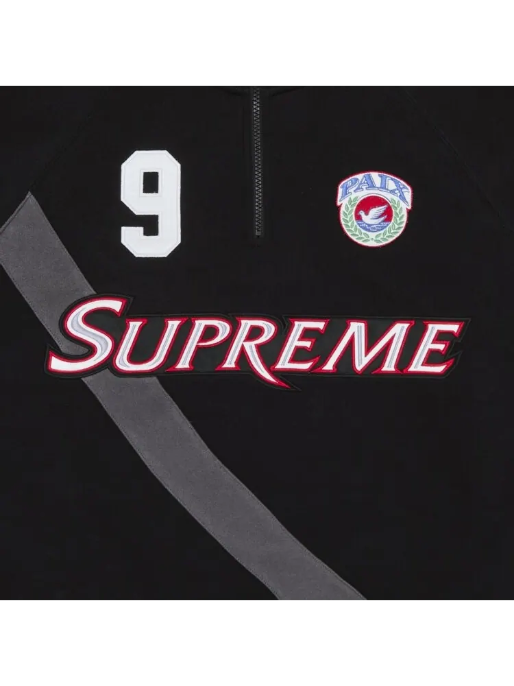 Толстовка Supreme Equipé Half Zip Sweatshirt — изображение 3 из 3, черный