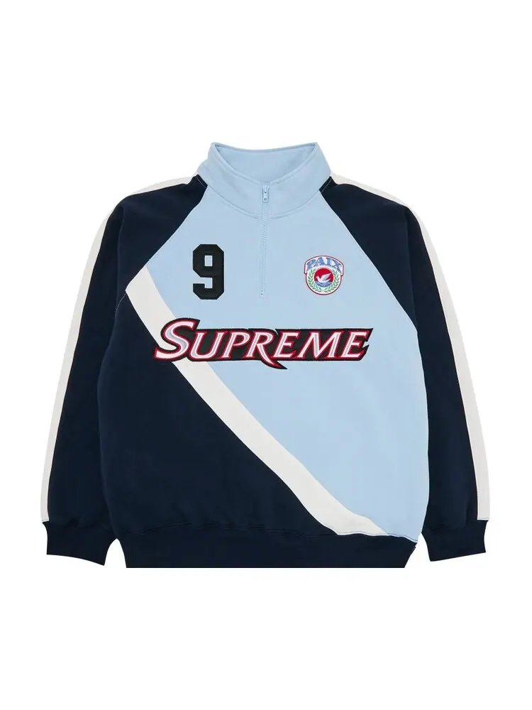 Толстовка Supreme Equipé Half Zip Sweatshirt — изображение 1 из 3, синий
