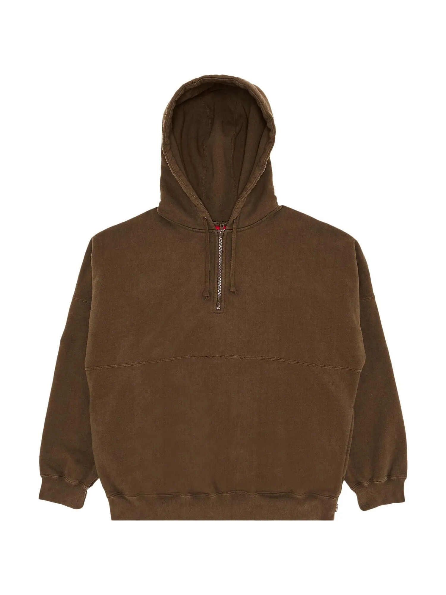 Худи Supreme Wrapped Half Zip — изображение 1 из 3, коричневый