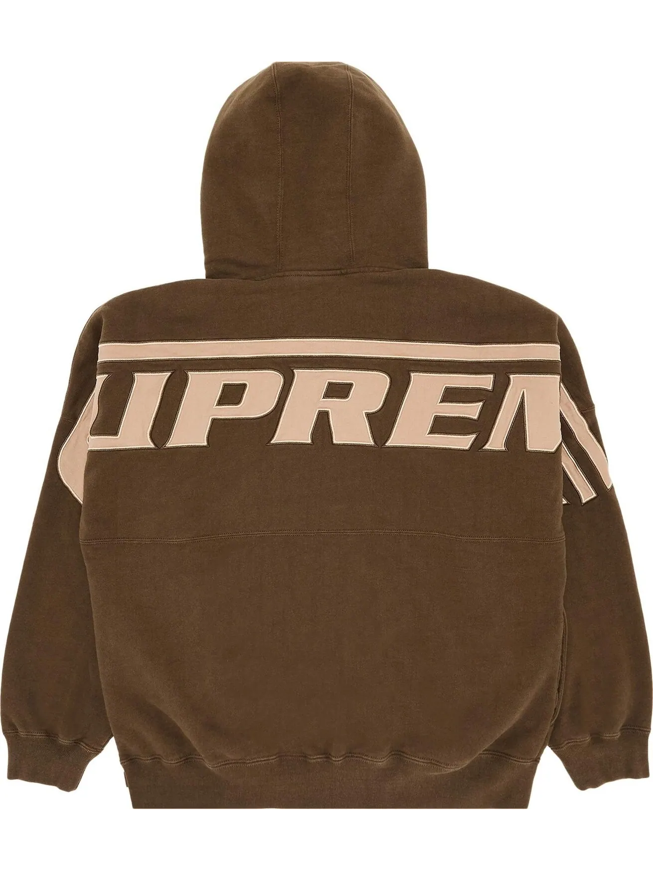 Худи Supreme Wrapped Half Zip — изображение 2 из 3, коричневый