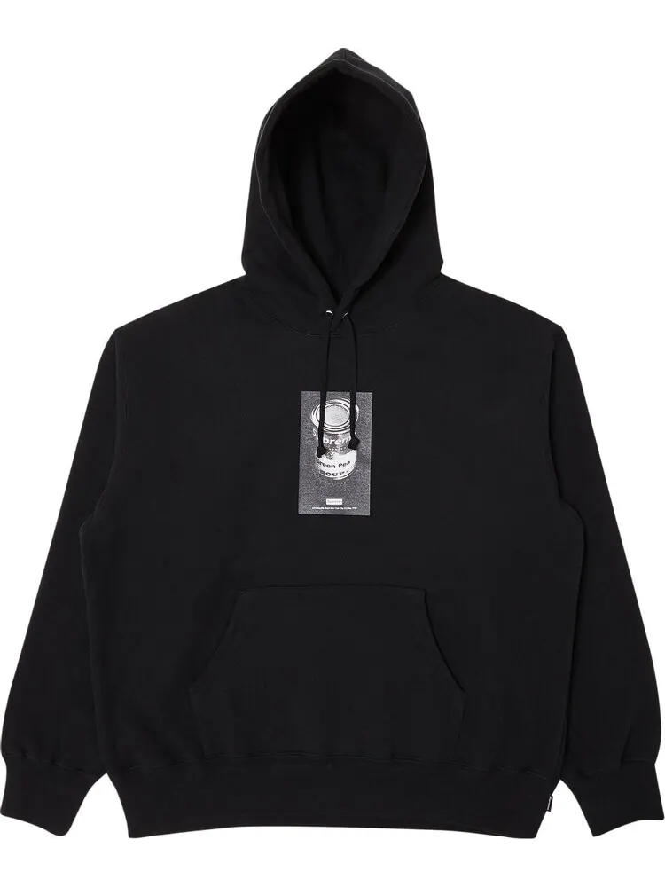 Толстовка Supreme Soup Can Hooded 'Black' — изображение 1 из 2, черный
